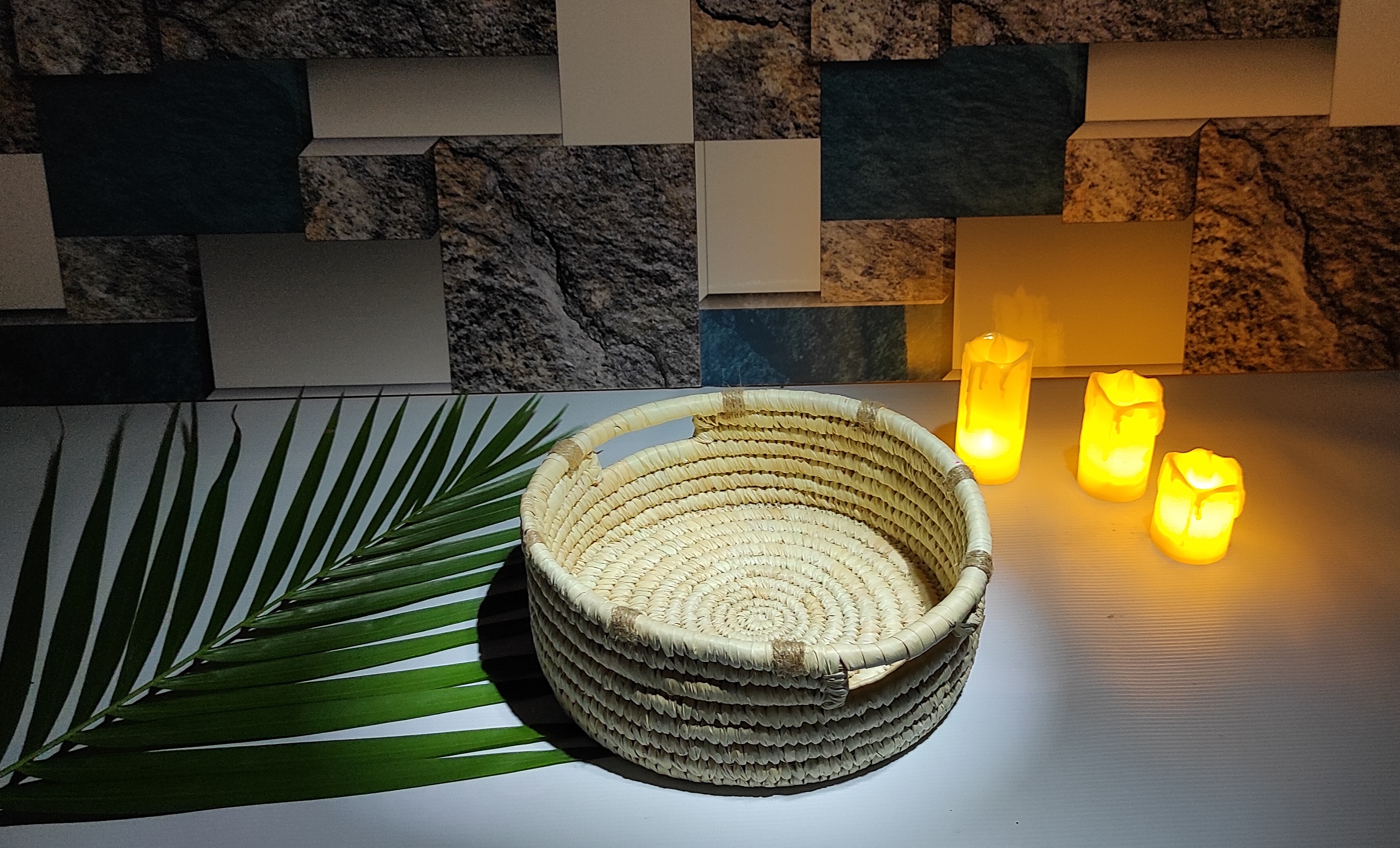 Sabai Grass Organic Handmade Tray - 10 Inch X 2 Inch, Natural Grass Color | Durable, Eco-friendly & Bio-degradable Design By Master Artisans