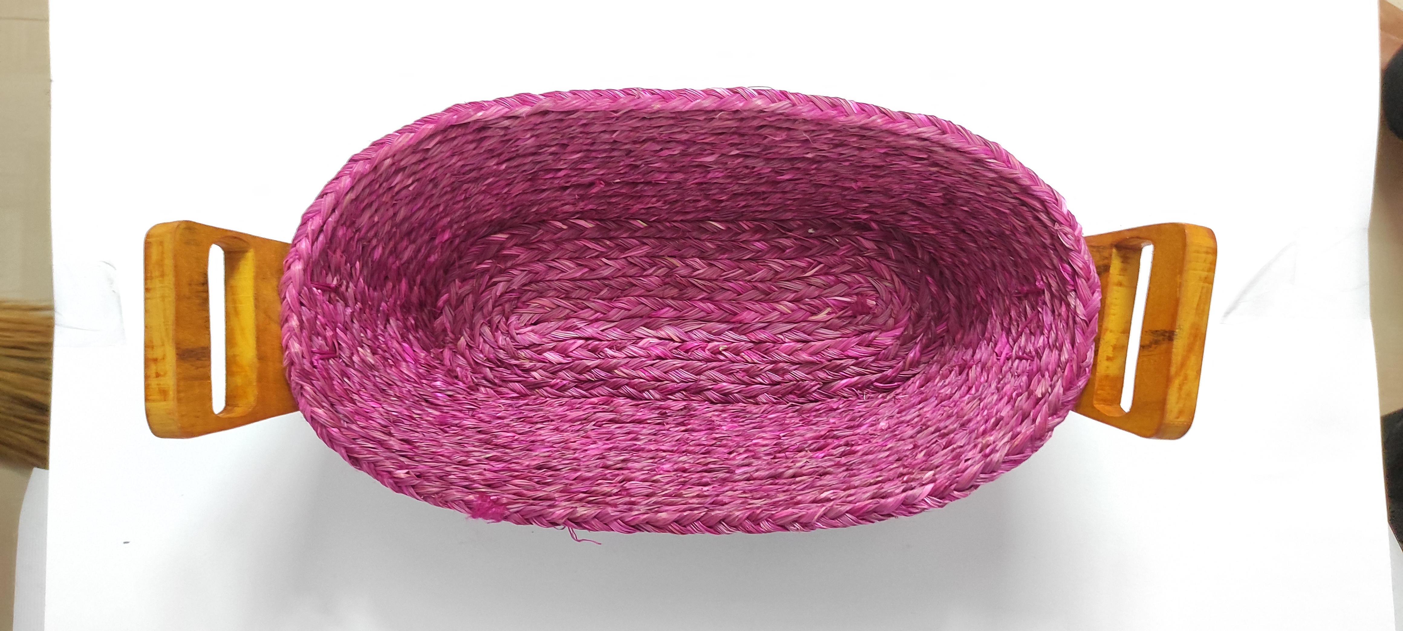 Sabai Grass Handmade Fruits Tray - 8x6x4 Inches | Eco-friendly, Durable Wicker Material, Handwoven By Artisans, Rectangular Shape