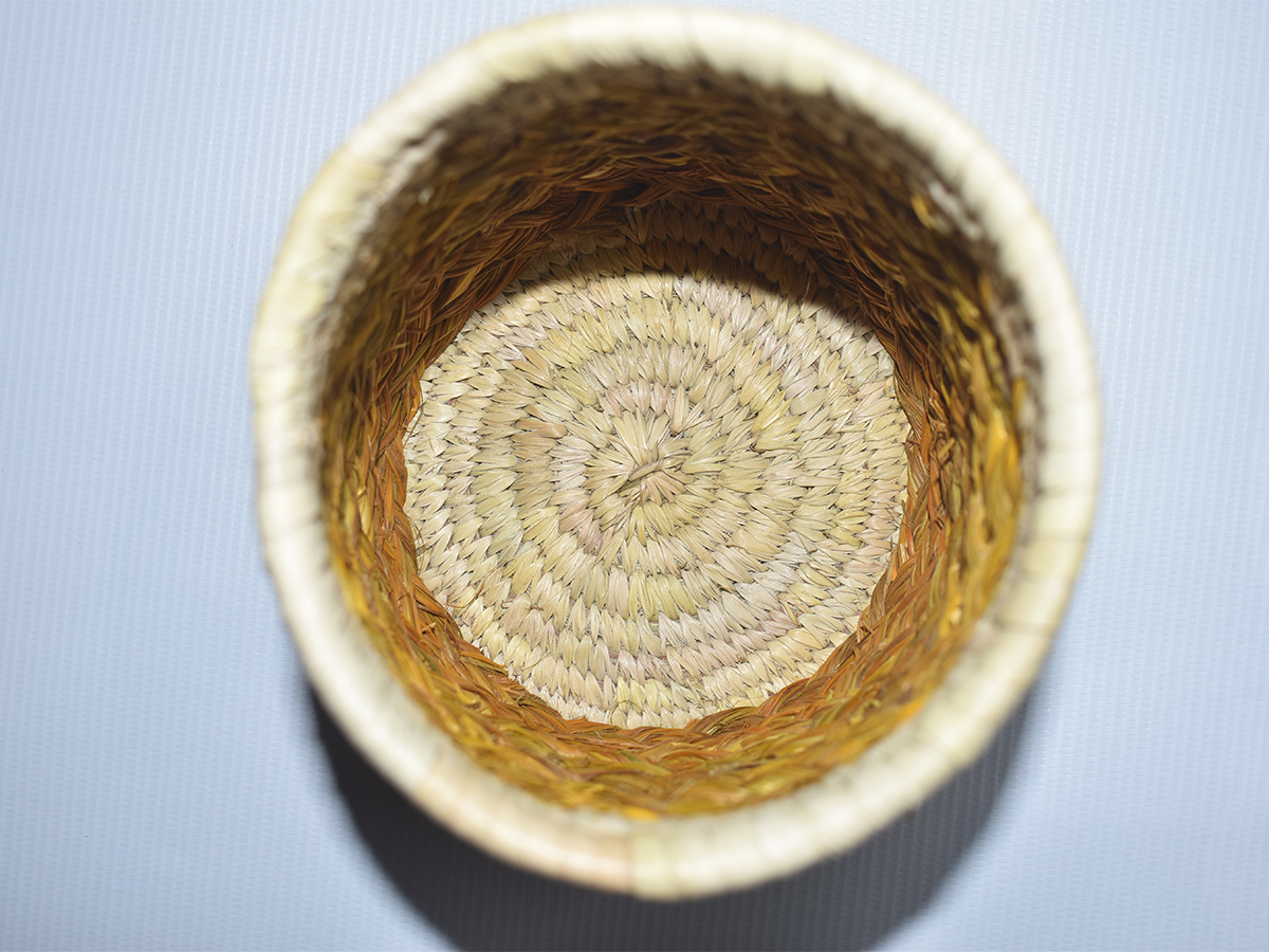 Sabai Grass Hand Woven Planter - 4.4x4 Inches , Natural Green Color Made From Eco-friendly Sabai Grass, Ideal For Decoration & Gifting
