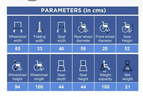 Black Imperio Wheelchair With Removable Big Wheels Vissco 2930