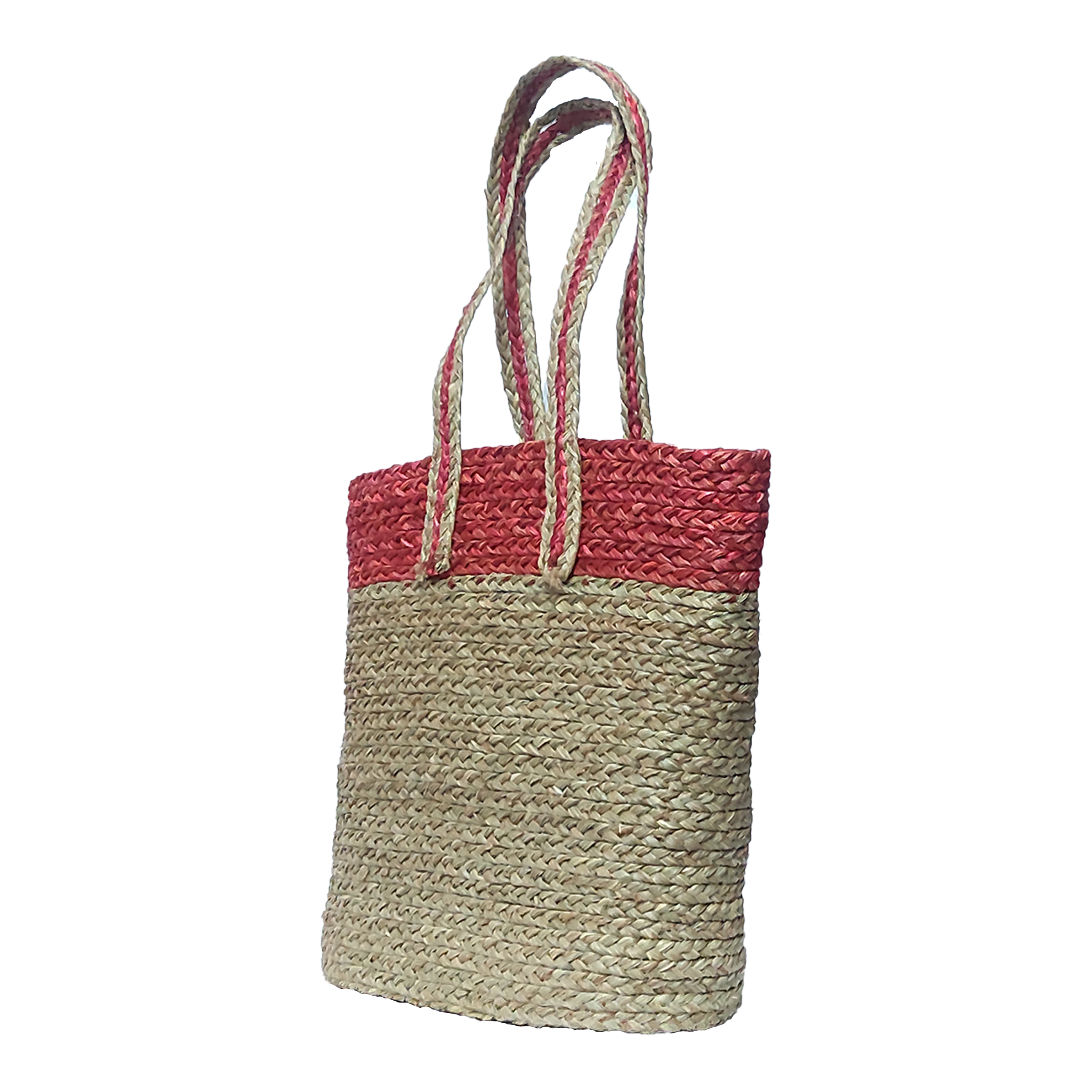 Narural Grass/ Color Dyne Sabai Grass Handicraft Bag
