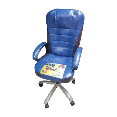 लेदर ब्लू ऑफिस चेयर