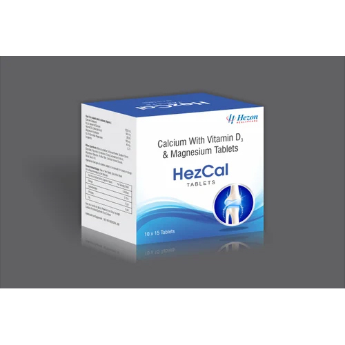 Calcium With Vitamin D3 & Magnesium Tablets - 10 X 15 Pieces | General Medicine, Suitable For All, Store In Dark & Dry Place, Dosage As Suggested