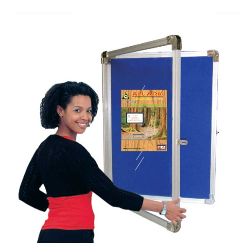 ब्लू ऐक्रेलिक डोर कवर नोटिस बोर्ड