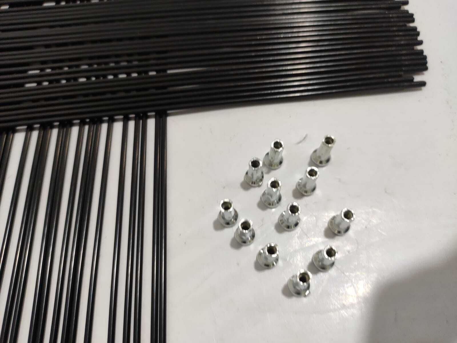Bicycle Spokes With Nipples Ed Black 14g 251 Mm To 300 Mm Warranty: Yes