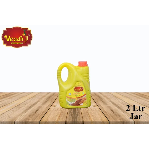 Kachi Ghani Mustard Oil - 2 Litre Cold-Pressed, High Purity & Refined Fractionated Oil - Rich in Essential Fatty Acids & Antioxidants, Ideal for Indian Cooking