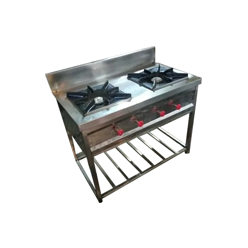 स्टेनलेस स्टील टू बर्नर कुकिंग रेंज