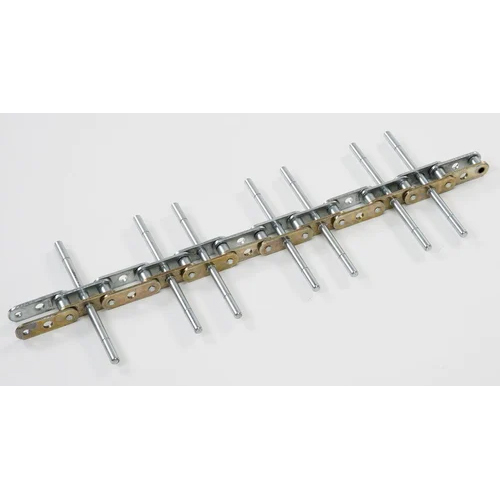 Fruit and Vegetable Conveyors Chain - Stainless Steel, Pin Length As Per Customer Requirement , Industrial Usage with Customizable Pitch