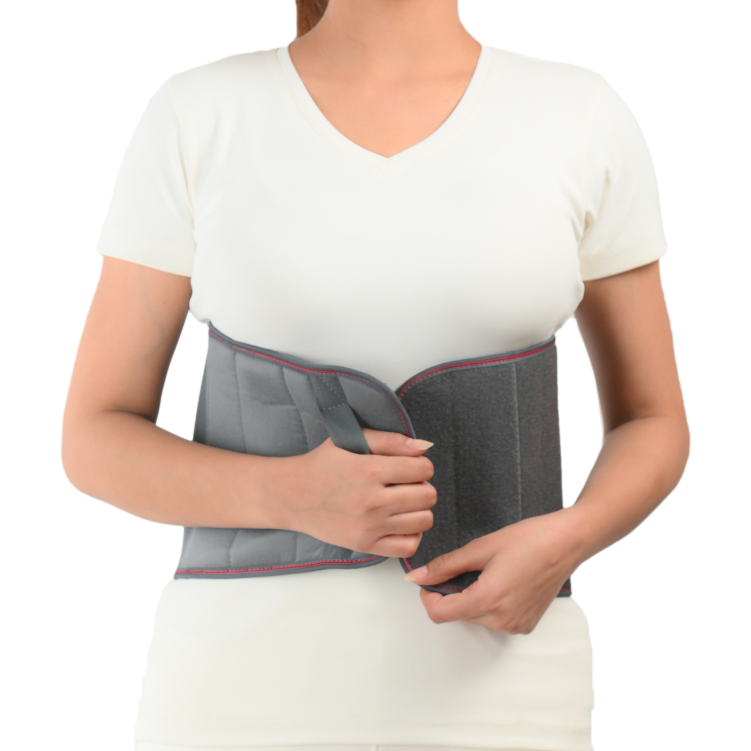 Abdominal Belt - Polyester, 24.5x20.8x5 Cm | Adjustable Tummy Trimmer, Lightweight Support For Postpartum Recovery, Dual Buckles For Compression