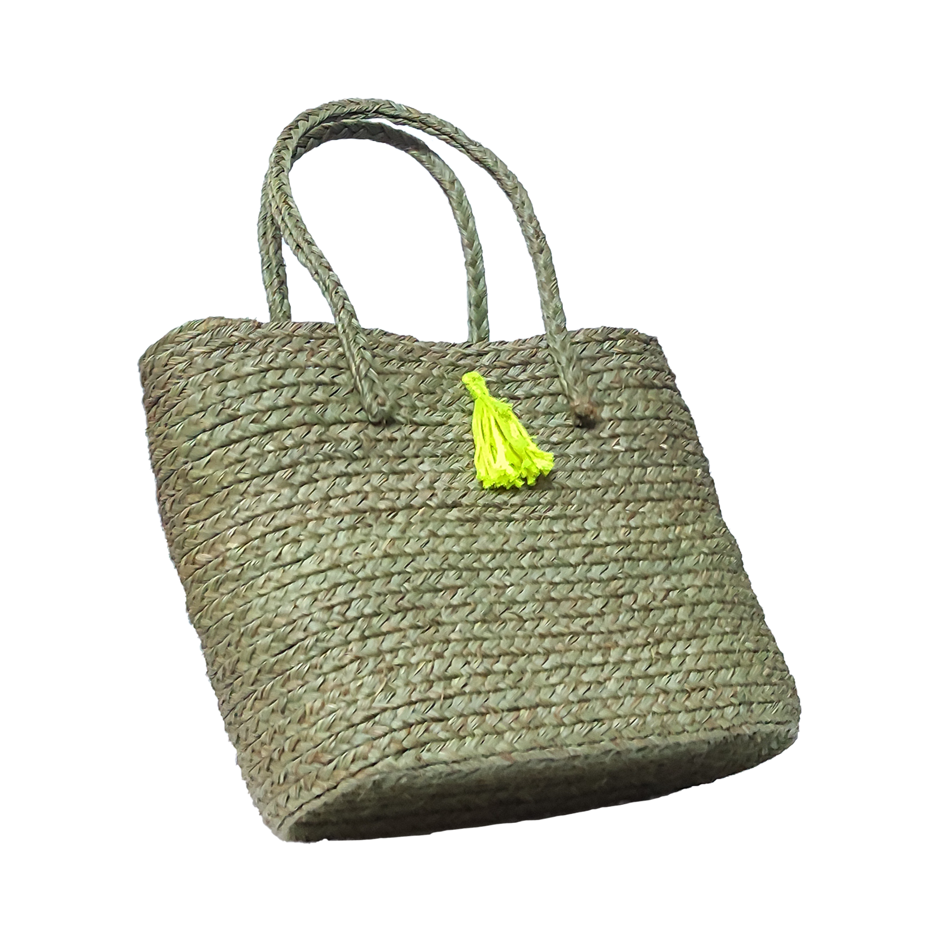 Narural Grass/ Color Dyne Sabai Grass Shopping Bag