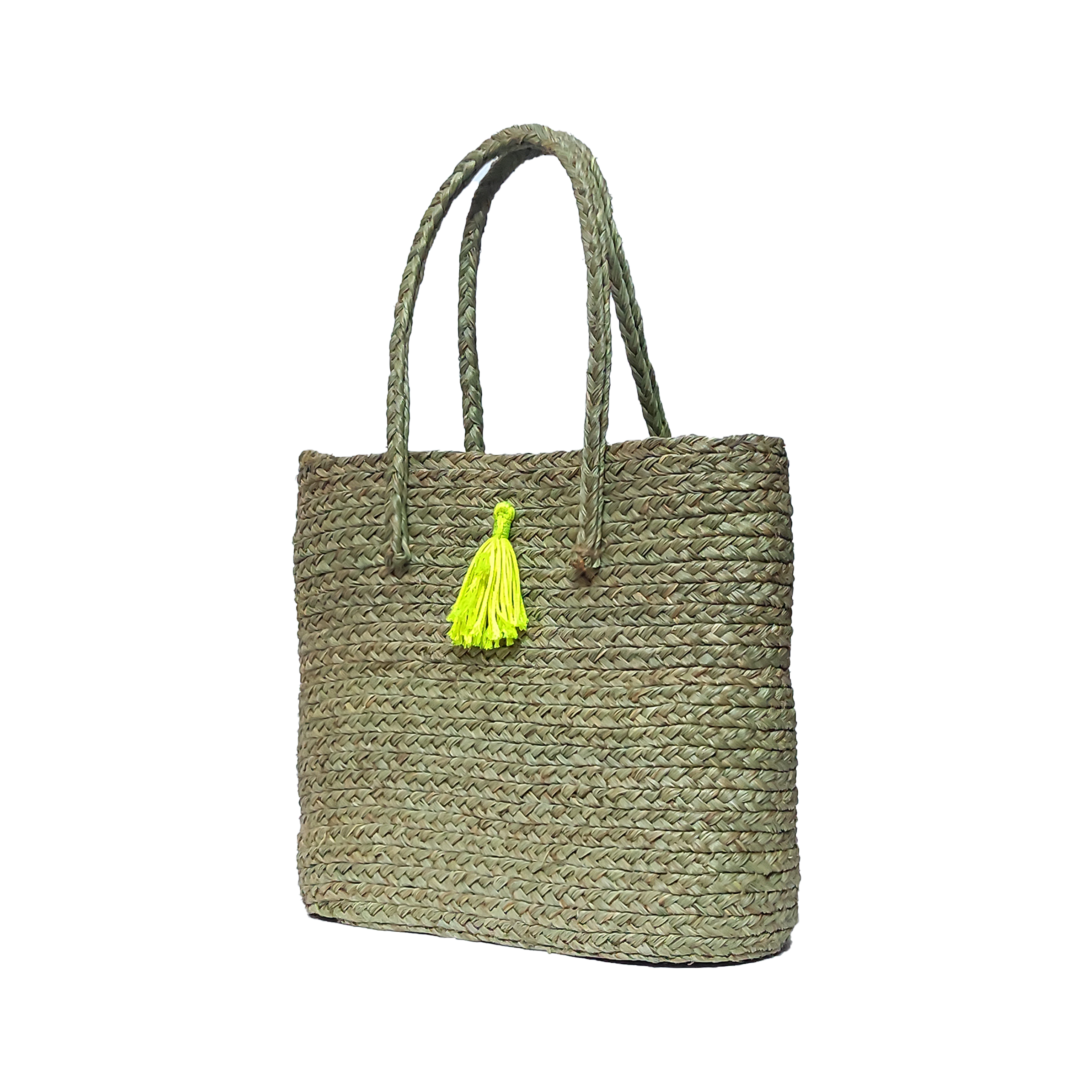 Narural Grass/ Color Dyne Sabai Grass Shopping Bag
