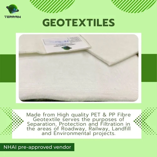 Non Woven Geotextile Fabric - Polyester/polypropylene, 100m/150m Length, White & Black Color | Waterproof, Lightweight, High Tensile Strength, Uv-resistant