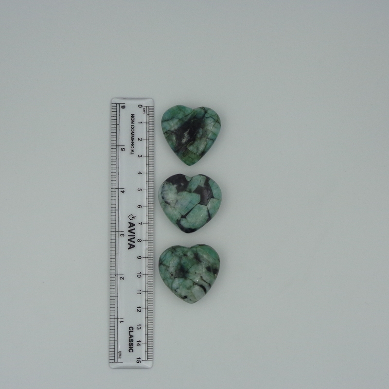 Green Emerald Hearts For Home Decoration