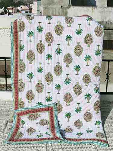 Printed Hand Block Cotton Quilt