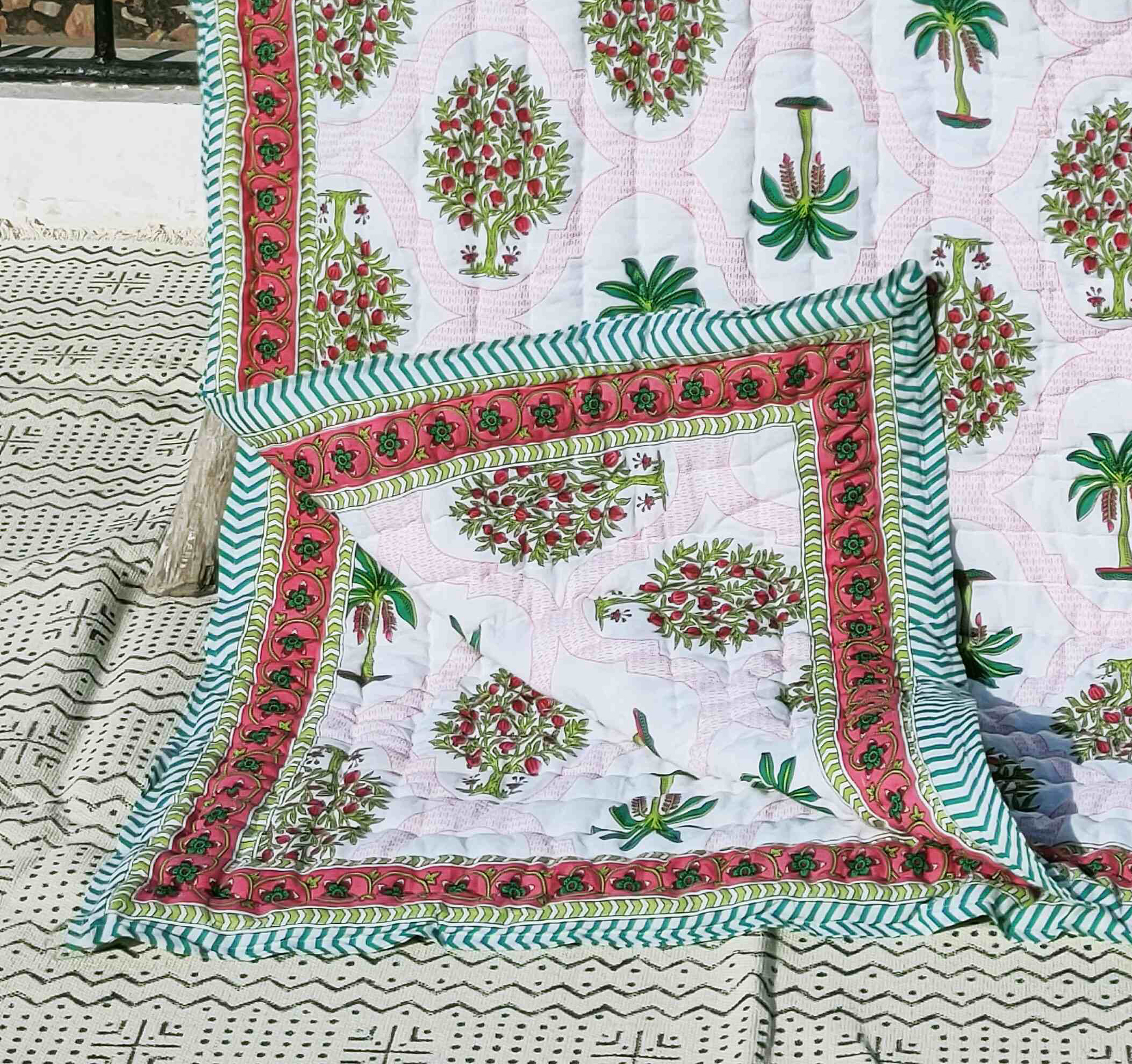 Printed Hand Block Cotton Quilt