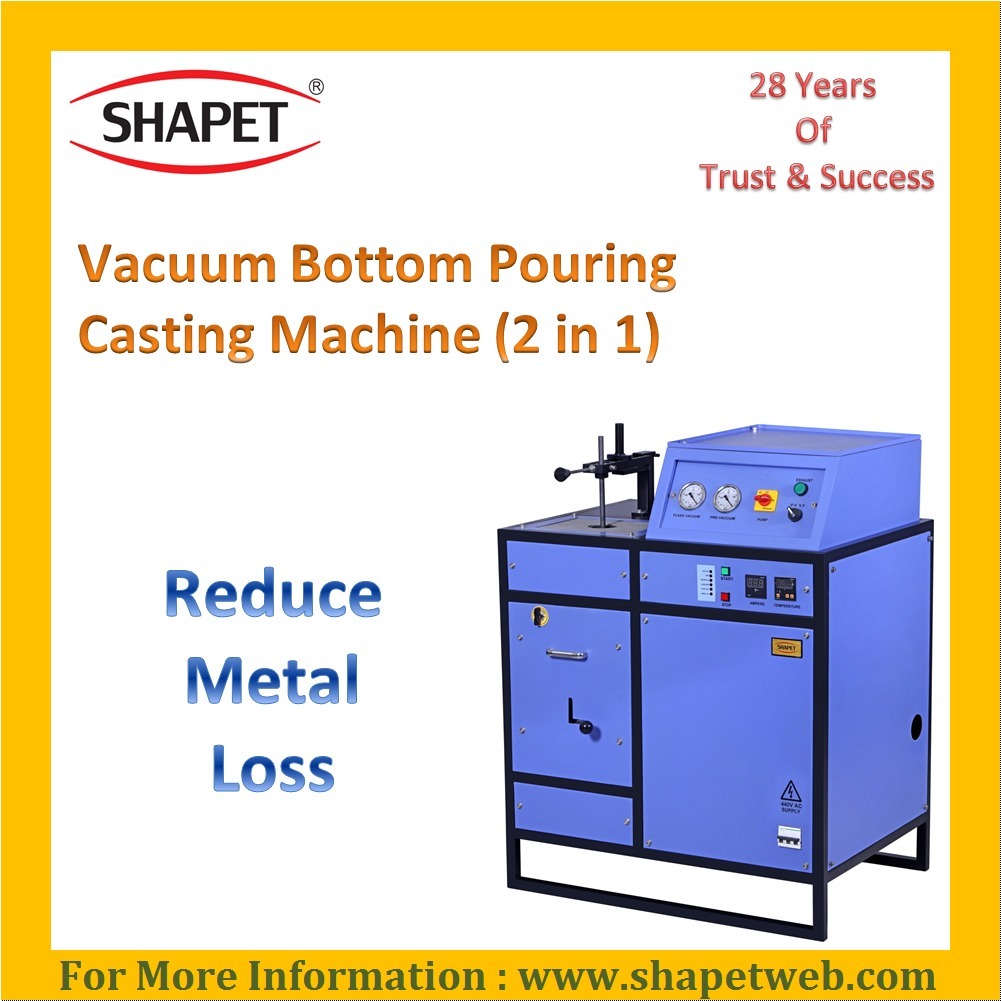 1kg Gold Vacuum Bottom Pouring Casting Machine - Single Phase - Accuracy: 100 %