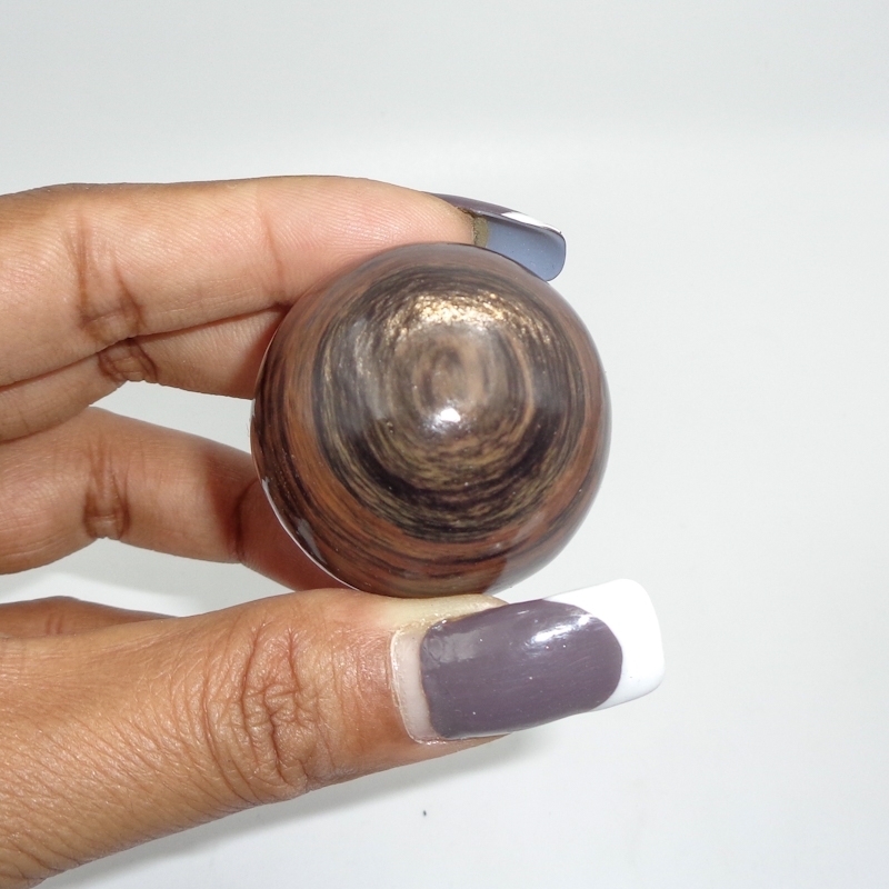 Easy To Clean Black Eye Obsidian Sphere Home Decoration