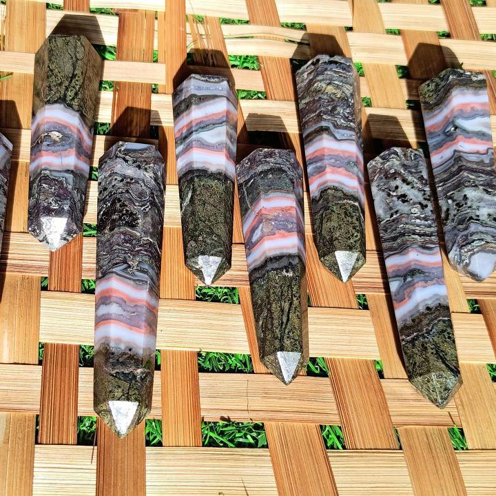 Amethyst Lace Agate Pencil Point Grade: Top