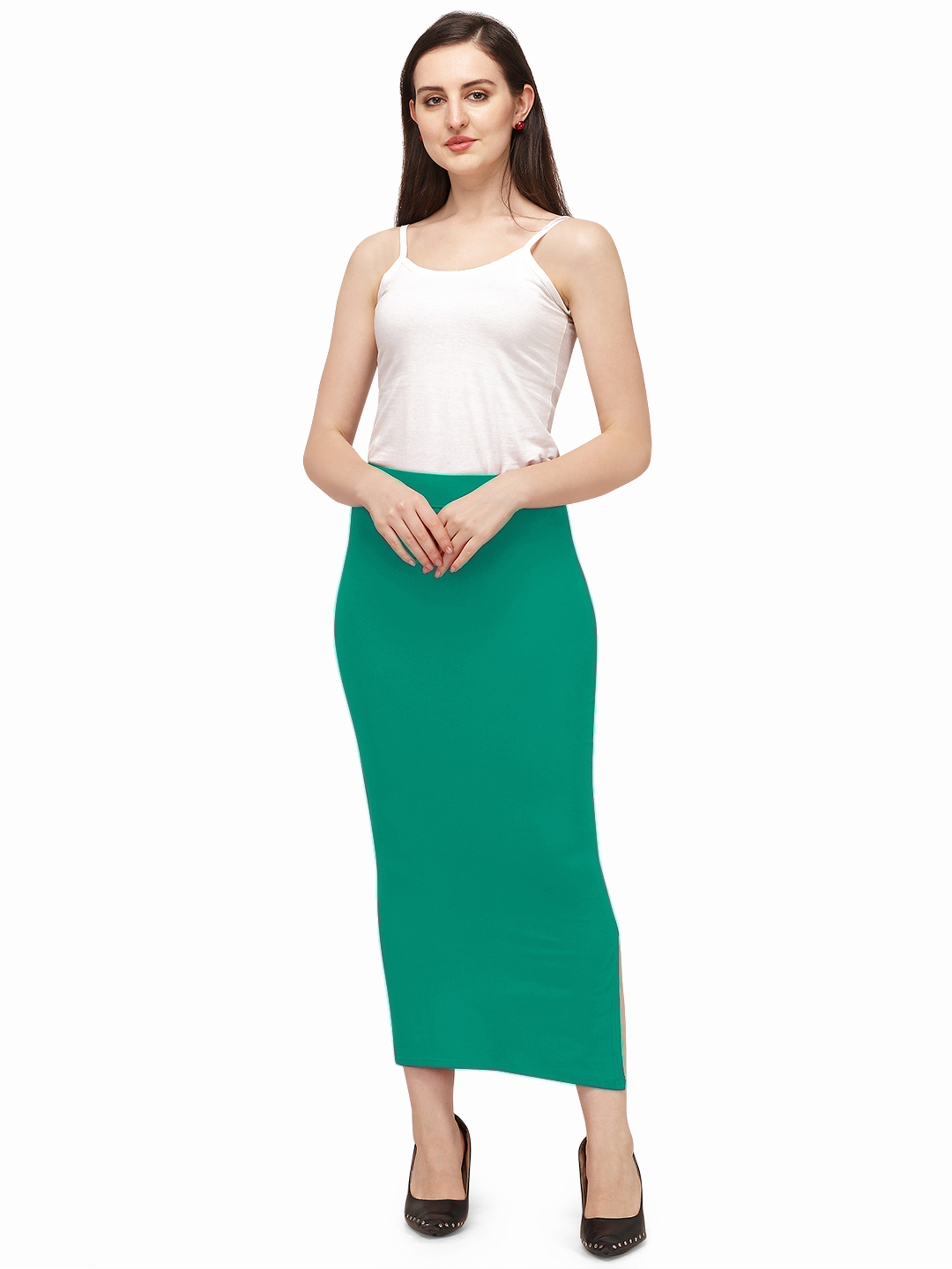 Plain Cotton Lycra Saree Shapewear - Xl & 2xl Sizes, Washable, 4-way Stretchable Fabric, Available In Multiple Colors