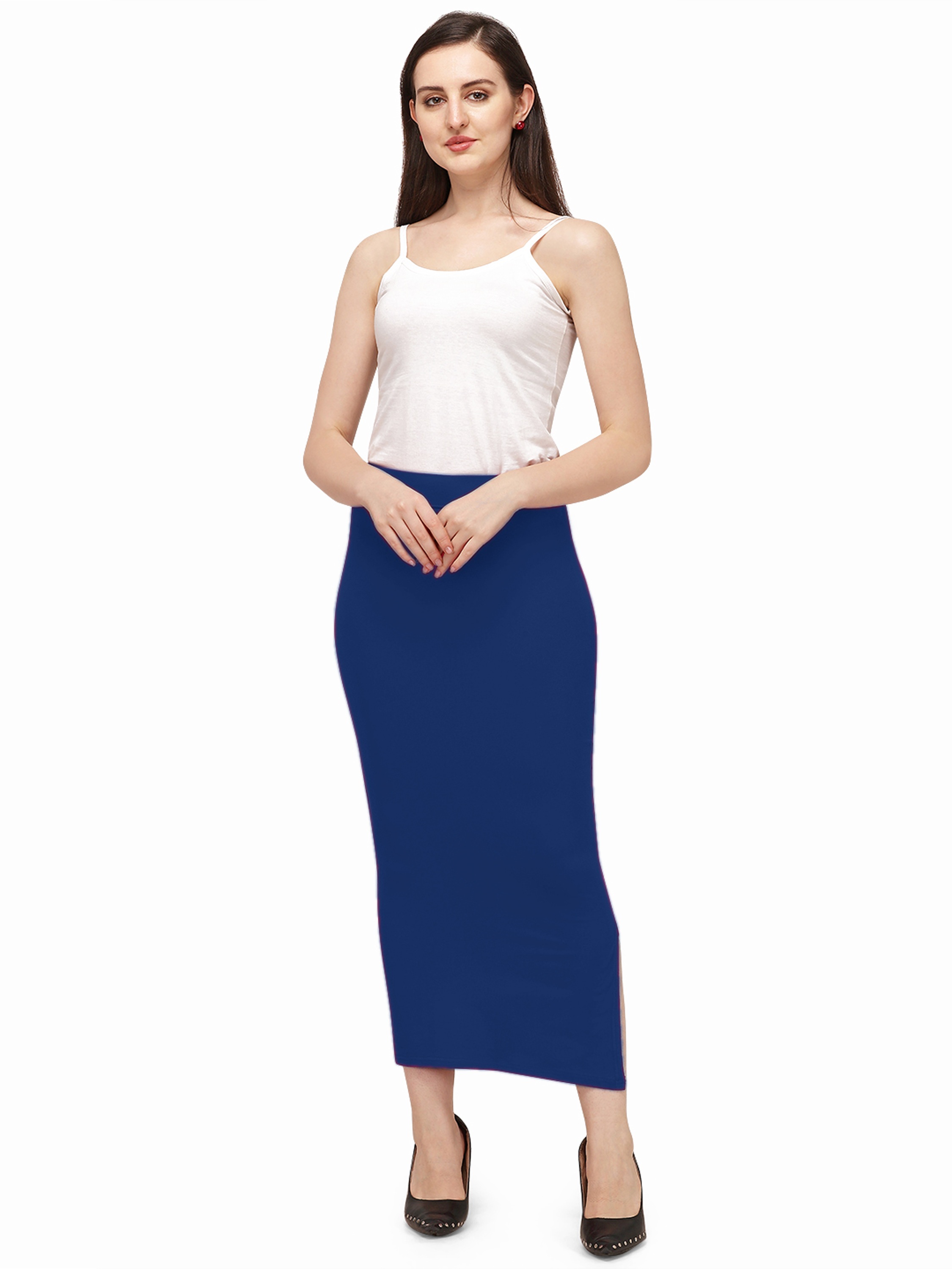 Plain Cotton Lycra Saree Shapewear - Xl & 2xl Sizes, Washable, 4-way Stretchable Fabric, Available In Multiple Colors
