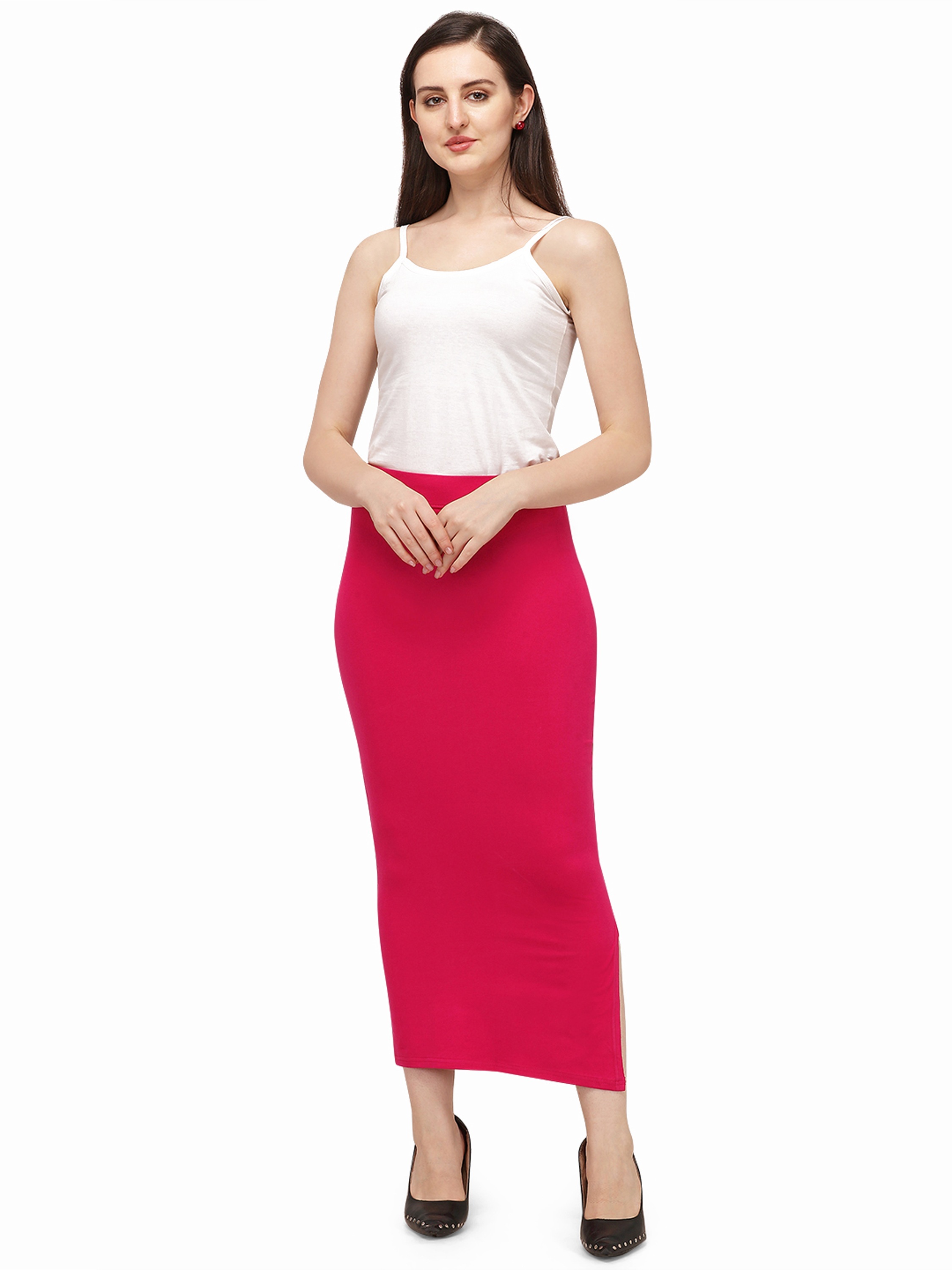 Plain Cotton Lycra Saree Shapewear - Xl & 2xl Sizes, Washable, 4-way Stretchable Fabric, Available In Multiple Colors