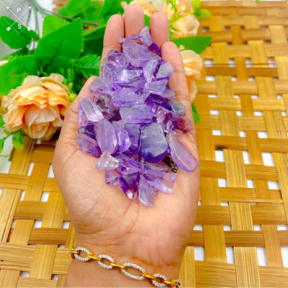 Amethyst Gemstone - 3 To 3.5 Inch Raw Purple Natural Stone | Top Grade Healing Crystal, Handmade For Home Decor And Meditation