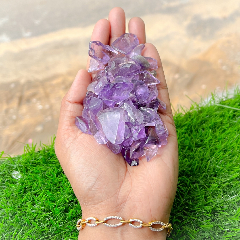 Amethyst Gemstone - 3 To 3.5 Inch Raw Purple Natural Stone | Top Grade Healing Crystal, Handmade For Home Decor And Meditation