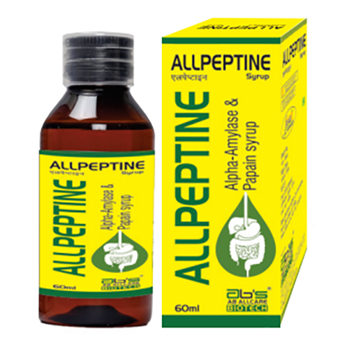 Allpeptine Syrup Ingredients: Alpha Amylase 100mg