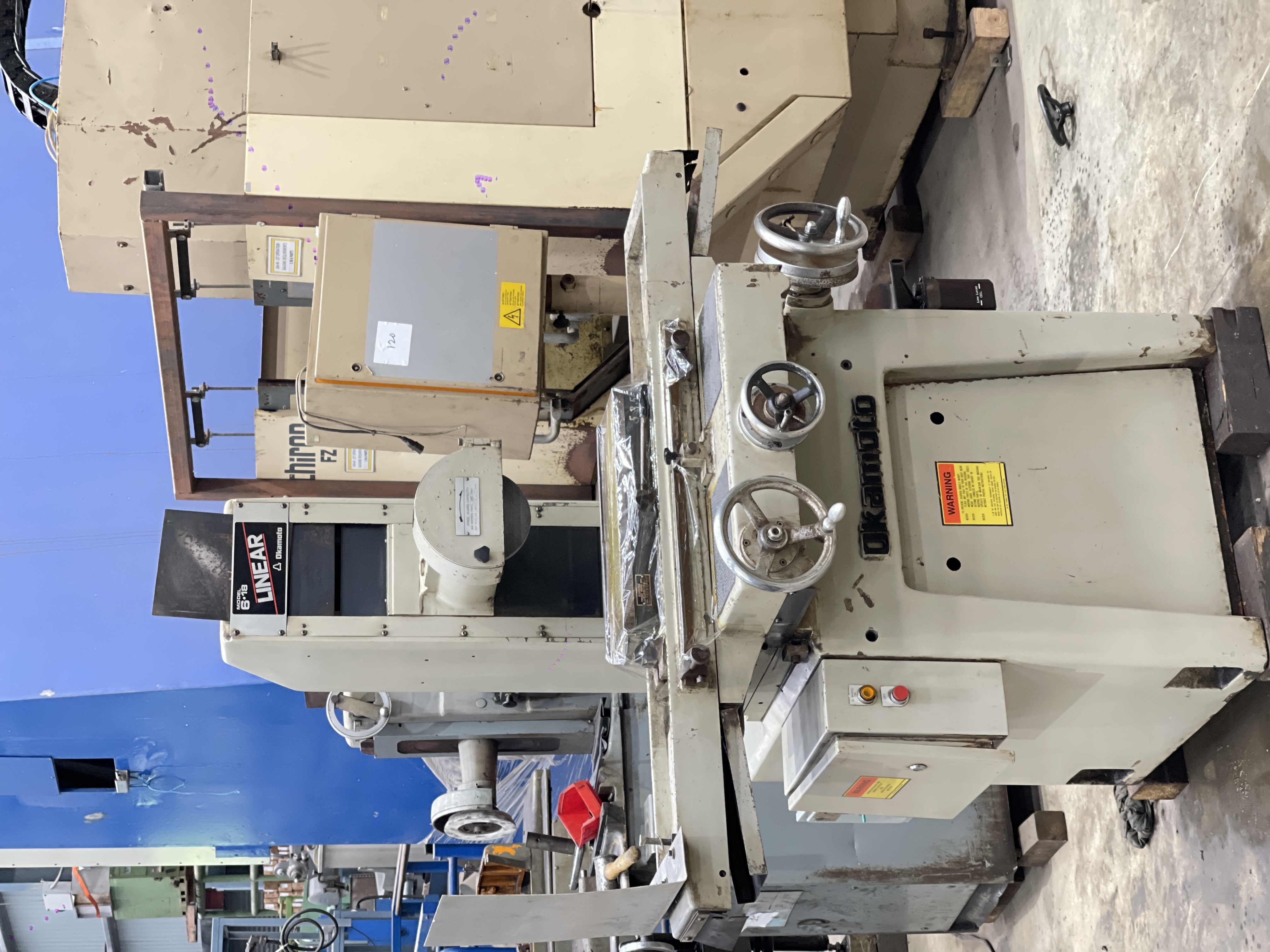 Okamoto Linear 618 Manual Surface Grinder - Cast Iron, 460x150 Mm Table, 0.002 Mm Precision, Manual Feed