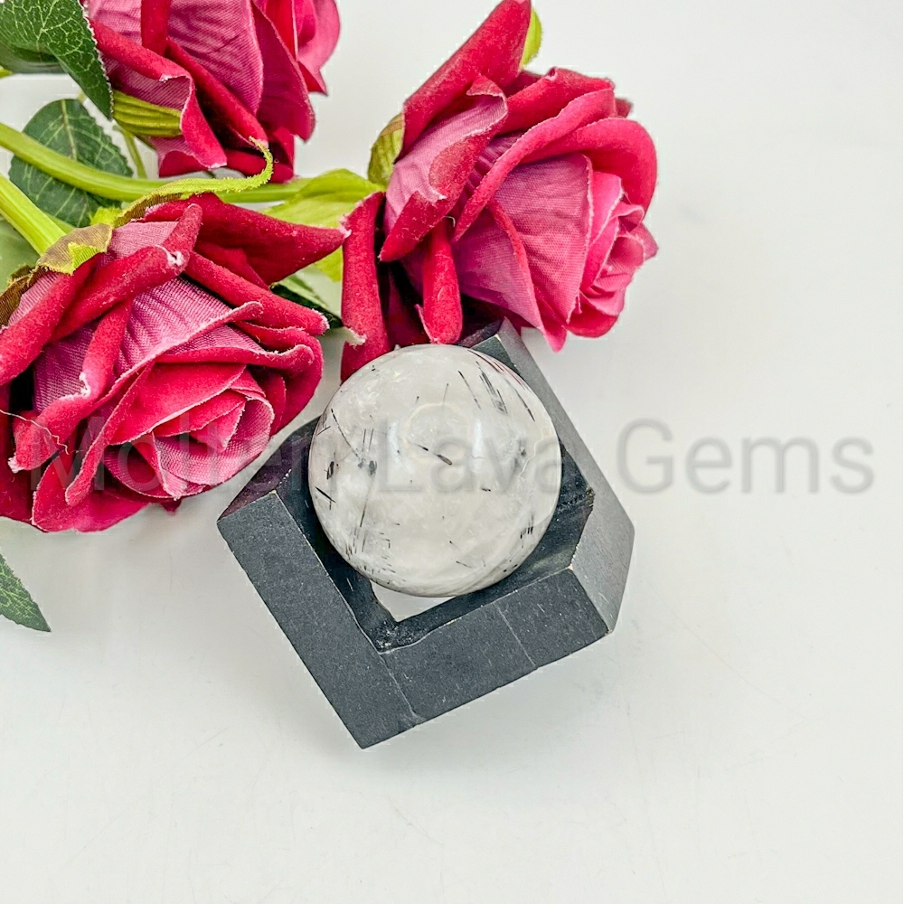 Black Rutile Sphere Grade: Top