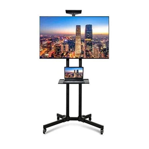 Black 32-65 Inch Led Tv Floor Trolley Stand