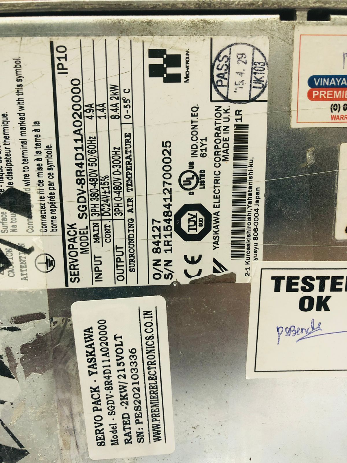 Yaskawa Servo Drive - 2kw Power Rating, 1-phase Ac Operation | Digital Control, Compact 15x9x15 Cm, Lightweight 5 Kg
