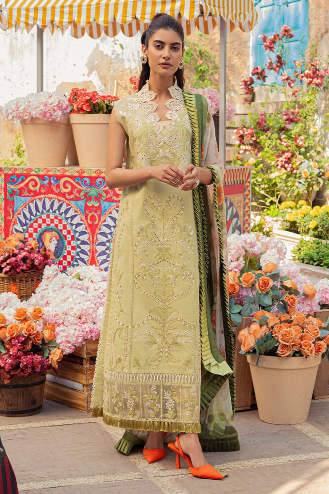 Blue Mushq Hemline Ladies Designer Suit