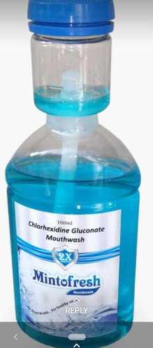Mouth Wash - 100ml Blue Plastic Container | Chlorhexidine Gluconate Active Ingredient, Mintofresh Quality