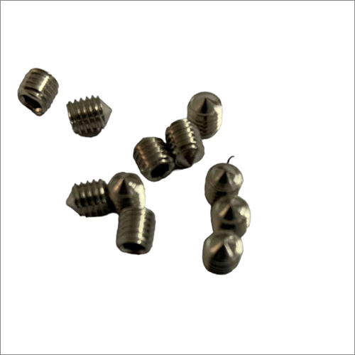 Grub Screw - Carbon Steel, Black Finish | Medium Quality For Industrial Use, Hexagonal Head Design