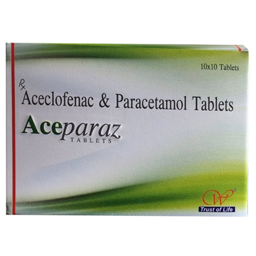 एसिक्लोफेनाक और पेरासिटामोल टैबलेट सामान्य दवाएं