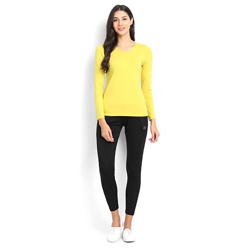Sheen Green Color Womens Full Sleeves T-Shirt - Cotton Blend, Available in Various Sizes | Ideal for Spring, Summer, and Rainy Seasons, Comfortable and Stylish