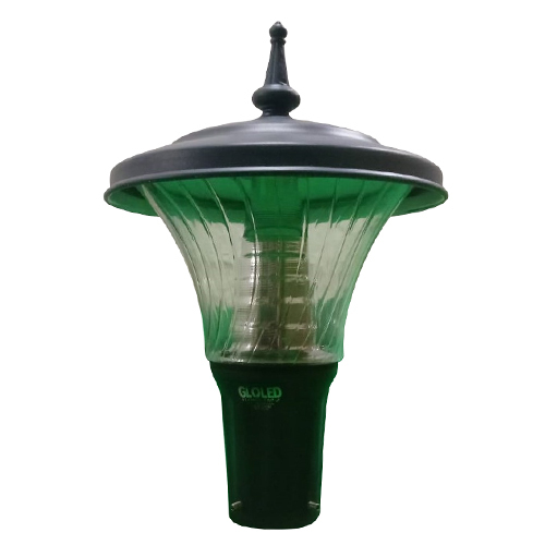 Flower Cap2 - Steel And Glass Design, Various Sizes Available - White Led Gate Light
