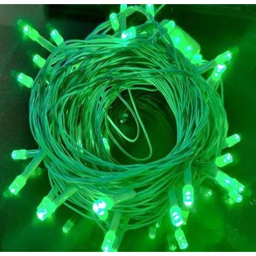 Led Green Serial Lights - Plastic Material, Various Sizes Available | Energy-efficient Design, Outdoor Friendly