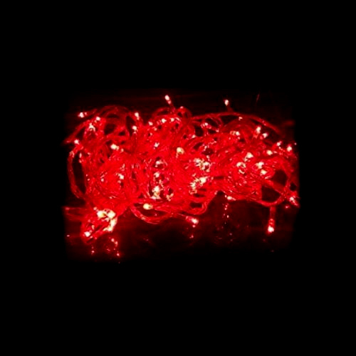 Led Red Serial Lights - Plastic | Different Sizes Available, Perfect For Decorative And Event Lighting