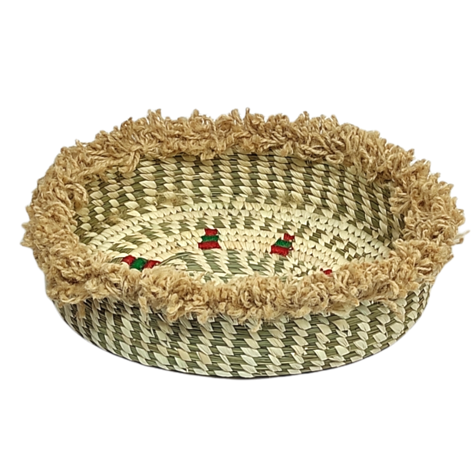 Sabai Grass Designer Tray - Medium Size, Light Brown Color | Compostable & Biodegradable Decoration Item By Sigmascott
