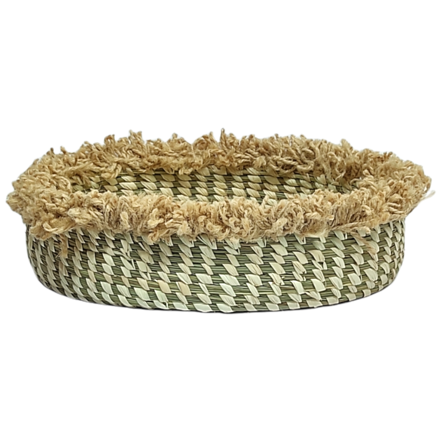 Sabai Grass Designer Tray - Medium Size, Light Brown Color | Compostable & Biodegradable Decoration Item By Sigmascott