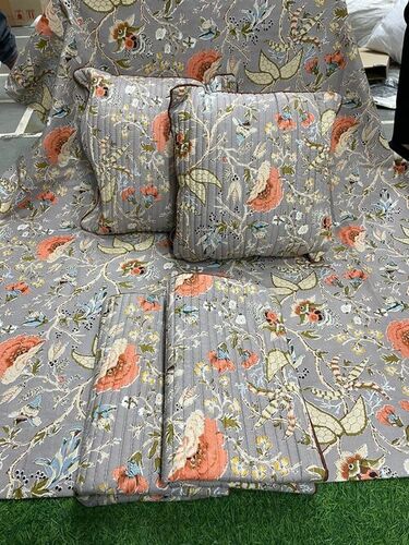 Anokhi Bed Cover - Cotton Quilted Material, Includes 2 Quilted Pillow Covers, Soft Finish for Comfortable Sleep