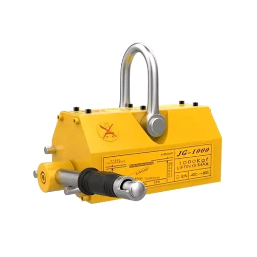 Permanent Magnetic Lifter - High-grade Durable Metal, Different Sizes Available, Yellow Color, Adjustable Handle & Safety Lock Features