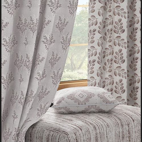 Leaf Print Polyester Curtain Fabric Recommended Season: All