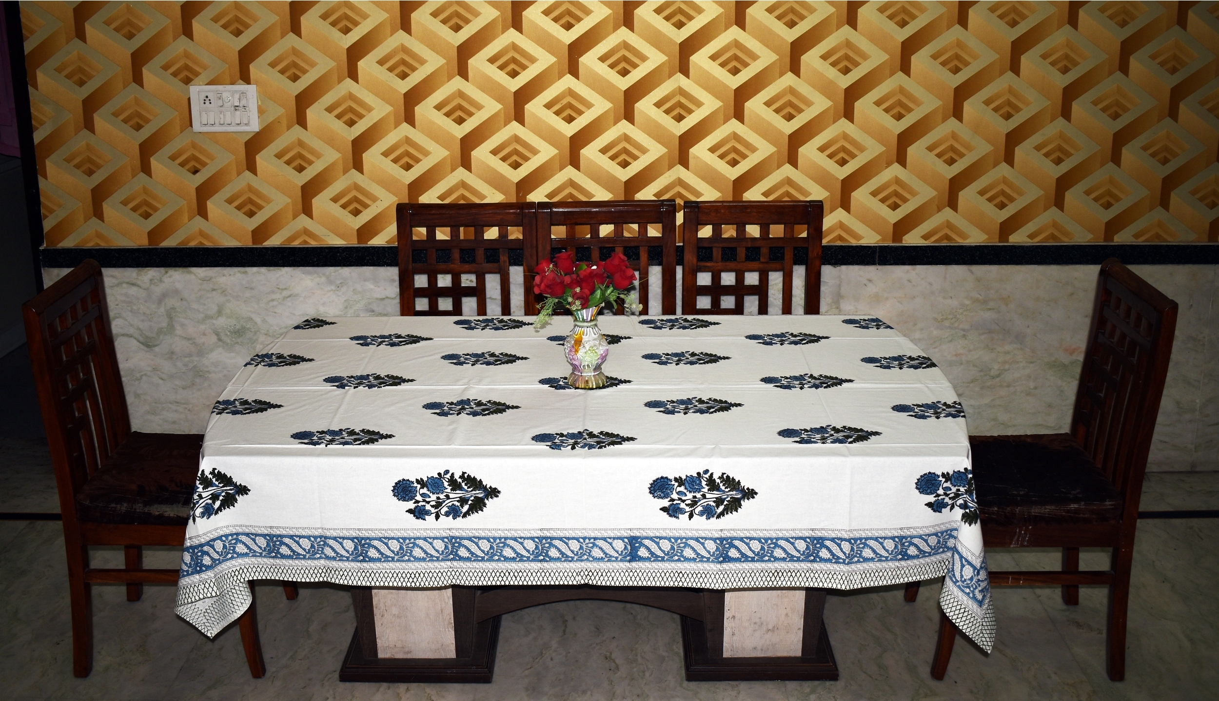 Show As Images Hand Block Table Cloth