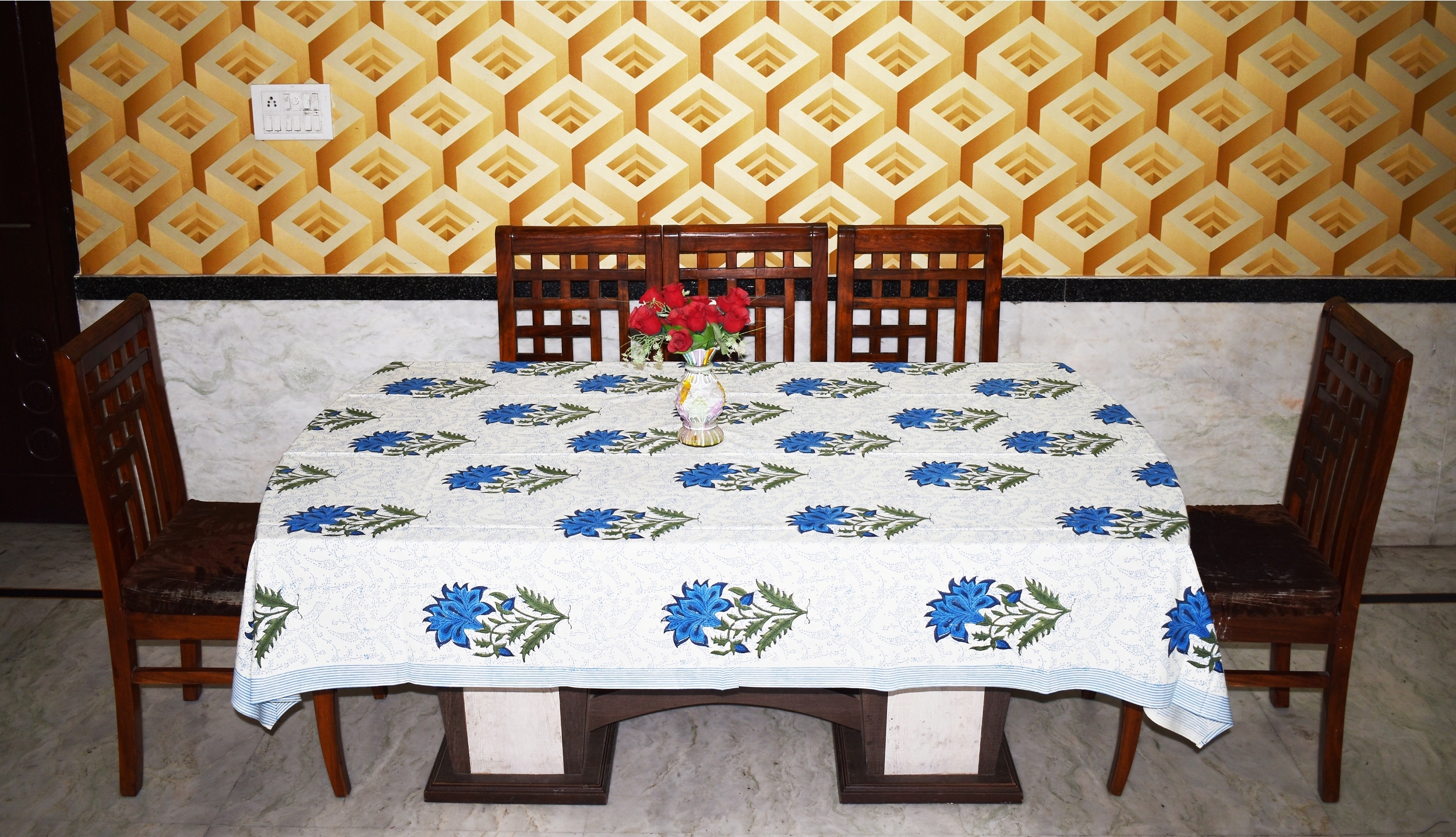Show As Images Hand Block Table Cloth