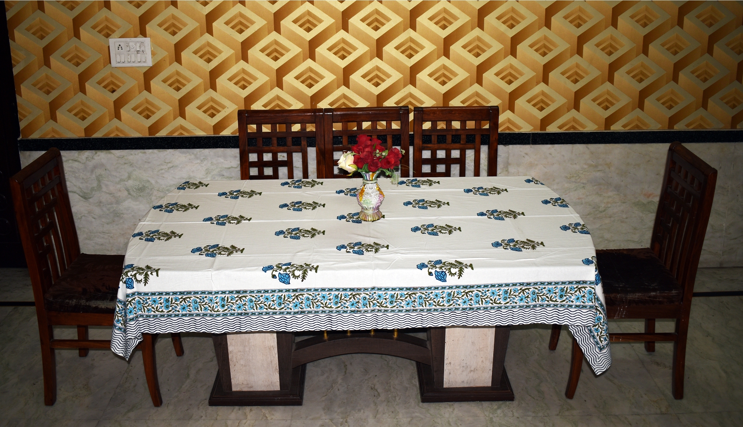 Show As Images Hand Block Table Cloth