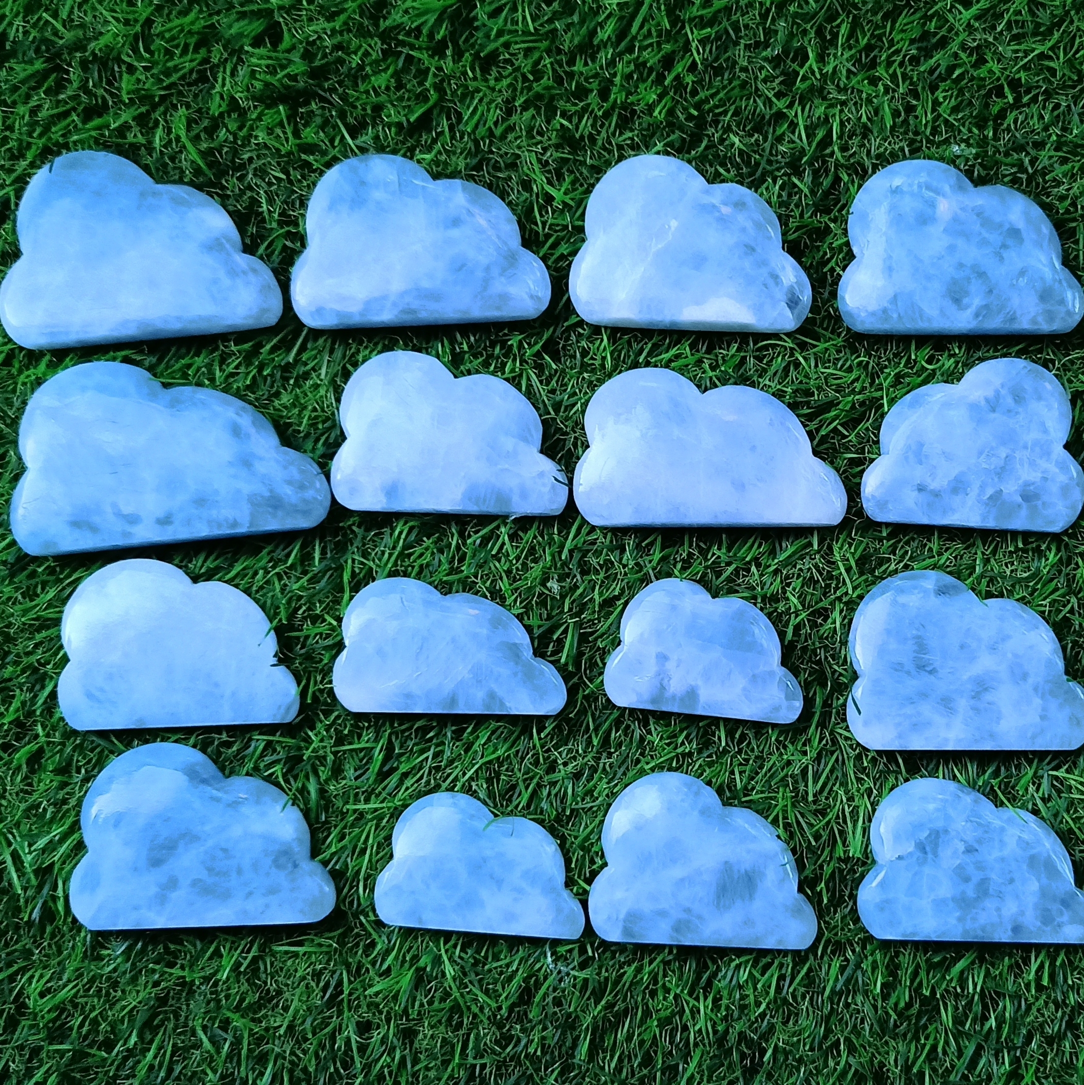 Blue Calcite Clouds Grade: Top