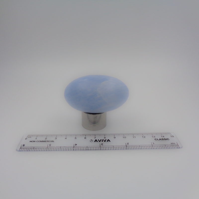 Blue Calcite Shivling - Natural Stone, 2 To 2.5 Inch, Blue Color | Top Grade, Handmade Polished For Healing Meditation And Home Decor